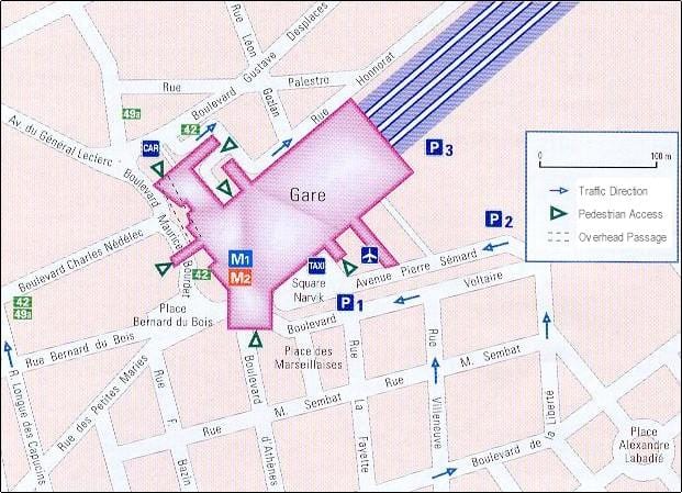 Marseille rautatieasema kartta
