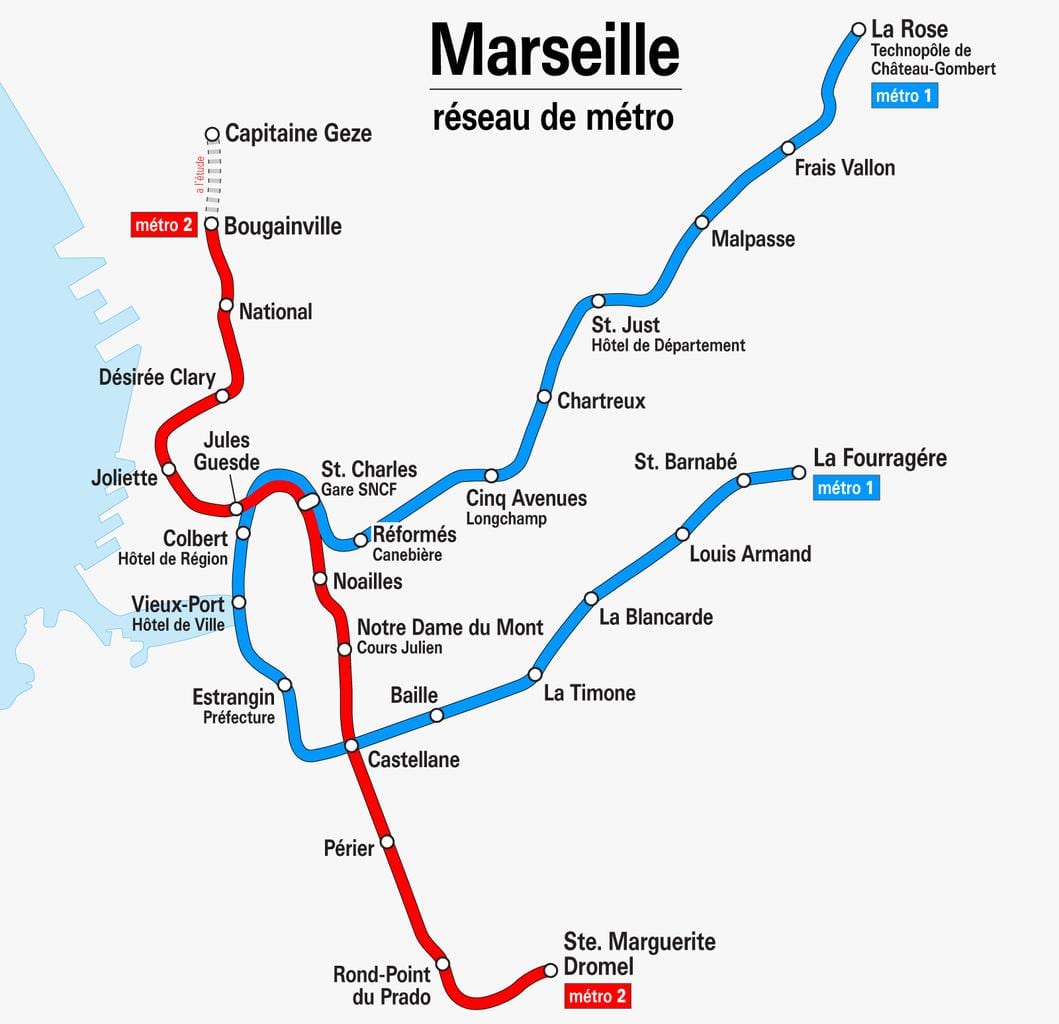 Marseille metro kartta, pdf