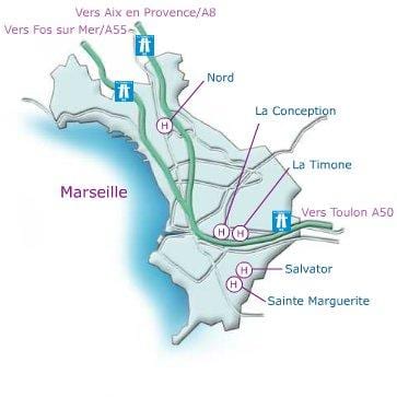 kartta Marseille sairaala